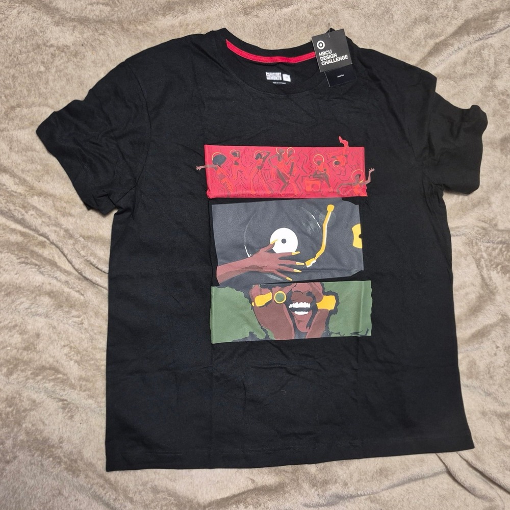 Target Black History Month HBCU Design Challenge Graphic Tee Black Mens 1X NWT